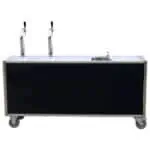 eventbar zwart 2 kraans tap + spoelbak 200cm