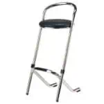 barkruk/barstoel chrome, zitting rond zwart