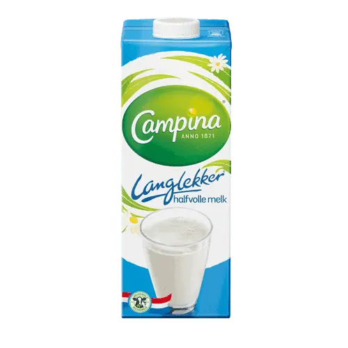 Campina Houdbare halfvolle melk langlekker Campina langlekker halfvolle melk 1 liter - Afbeelding 1