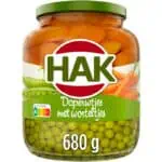 Hak Doperwtjes met worteltjes pot 680 gr