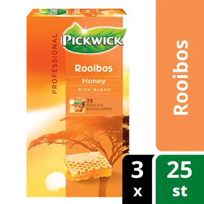 pw rooibos hony Pickwick thee rooibos honing 1 x 25 zakjes - Afbeelding 1