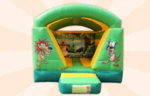 Springkussen 4 x 3 m mini jungle met dak